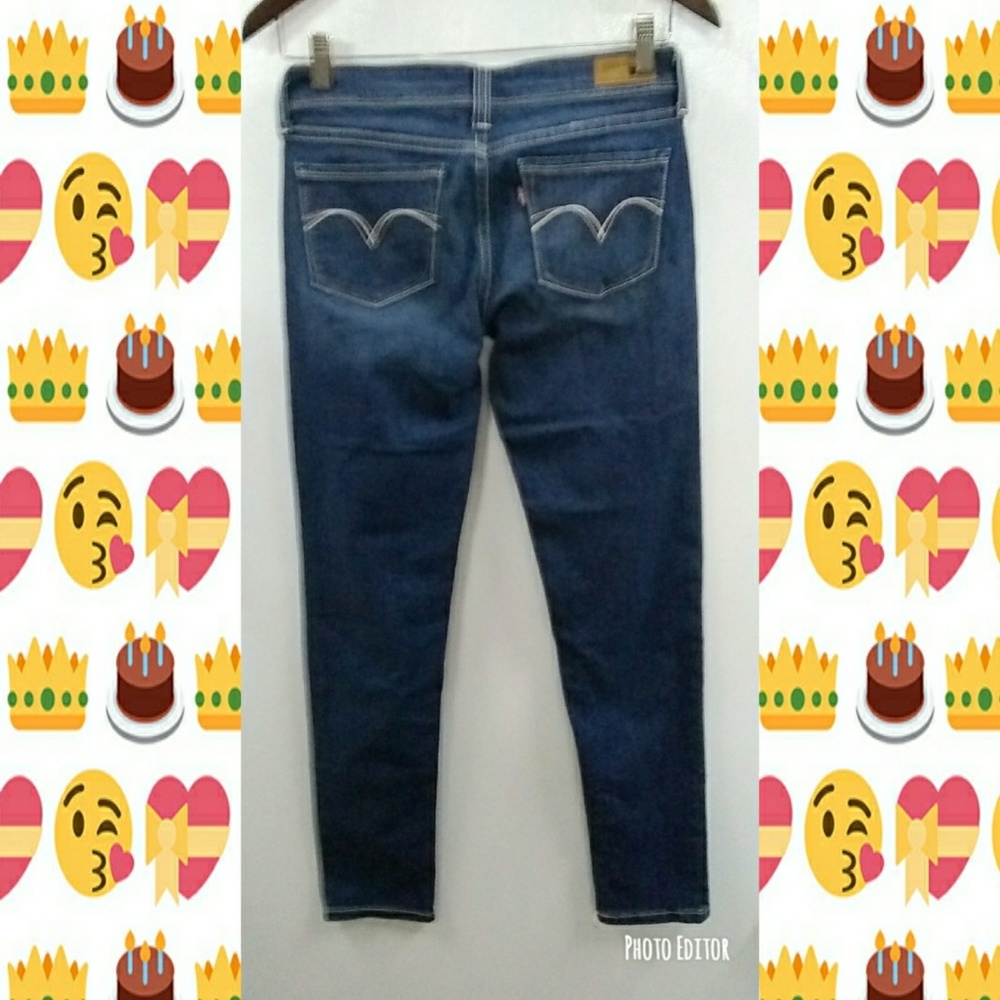 LEVI'S DEMI-CURVE LOW RISE SKINNY JEANS 5/27 - Picture 3 of 3